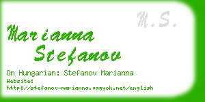 marianna stefanov business card